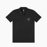 Polo Jonah, una polo unisex in cotone 100% nero/grigio. Design sobrio e versatile. Di REV'IT!.